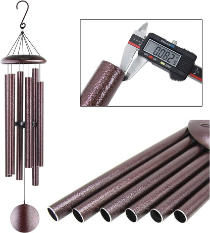 ASTARIN Outdoor Wind Chimes, 45 in Memorial Chimes with 6 Heavy Tubes, Large Deep Tone for Garden Hanging Decor, Sympathy Gifts. Bronze