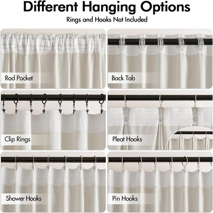 MIULEE White Velvet Curtains 96 inches Long 2 Panels - Luxury Pinch Pleated Room Darkening Window Drapes for Bedroom Living Room Thermal Insulated Super Soft, Back Tab Rod Pocket Elegant Decor