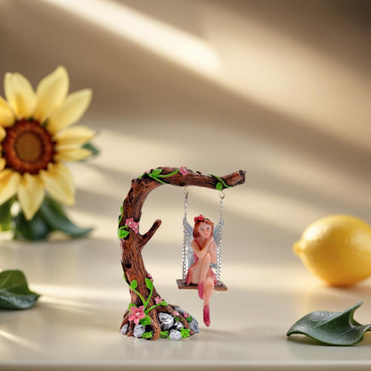 Swing Set of 42 Pcs Miniature Fairy Garden Accessories Outdoor Decor Figurines Kit for Kids, Mini Whimsical Ornaments and Decorations for Patio, House, Garden, Desk, Yard Supplies