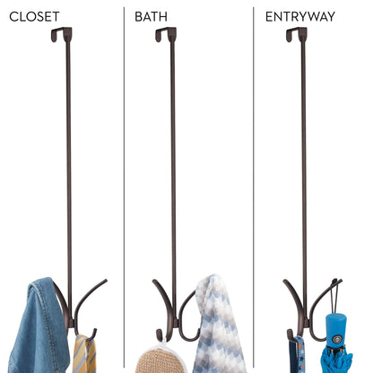 iDesign Axis Easy Reach Quad Hook, Bronze, 24"