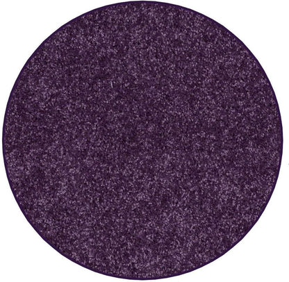 KOECKRITZ Soft and Colorful Kids Classroom Area Rugs (Passes Flammability Pill Test) Many Sizes and Bright Colors to Select from (8' Round, Eggplant)