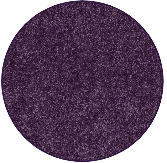 KOECKRITZ Soft and Colorful Kids Classroom Area Rugs (Passes Flammability Pill Test) Many Sizes and Bright Colors to Select from (8' Round, Eggplant)