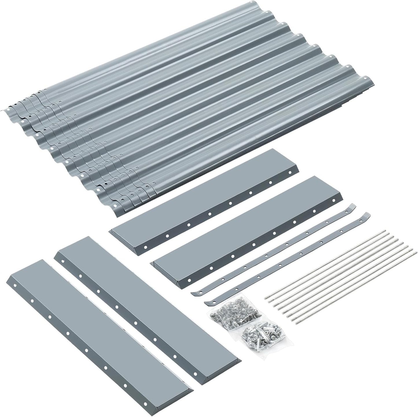 Land Guard 8×4×2ft Galvanized Raised Garden Bed, Planter Boxes Outdoor, Raised Garden Beds Outdoor for Vegetables, Flowers, Herbs, 479 Gallons, Modern Gray… B0CWTYXT24