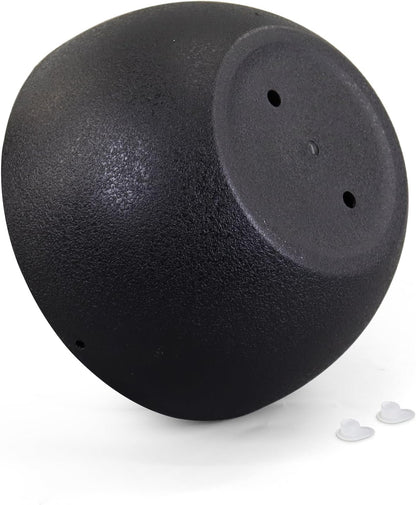 12 inch Large Hanging Planters for Indoor Outdoor Plants, 2 Pack Hanging Flower Pots with Drainage Holes and Chain for Garden Porch Plants, Plastic Hanging Baskets for House Plants, Black