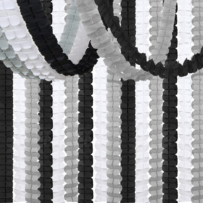 Black White-Silver Party-Decorations Streamers Garland - 157Ft Graduation Four-Leaf Clover Hanging Banner,Men Boys Birthday Engagement Wedding Baby Bridal Shower New Years Supplies Decor Hugtmr