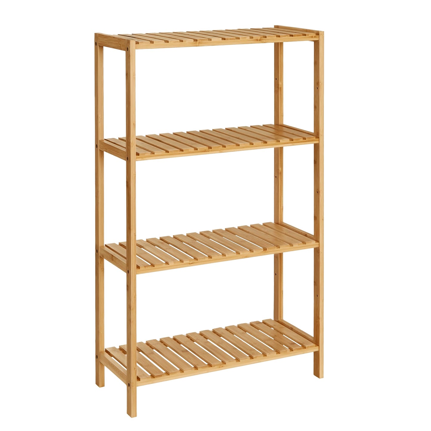 SONGMICS 4-Tier Bamboo Shelf, Freestanding Bathroom Storage Rack