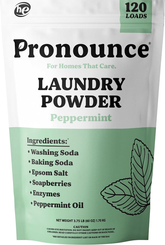 Pronounce Laundry Detergent Powder Alternative | Non-Toxic, Eco-Friendly, Natural for Sensitive