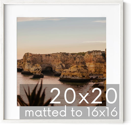 HAUS AND HUES White Square Frame Set of 1-20x20