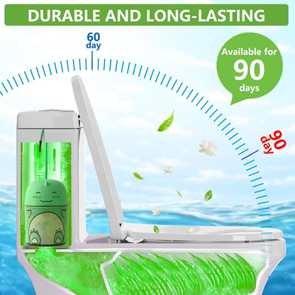 Toilet Bowl Cleaners Bottle Bathroom Toliet Bowl Cleaner with Fresh Jasmine Scent Cute Dinosaur Shaped Toilet Tank Cleaner (Green)