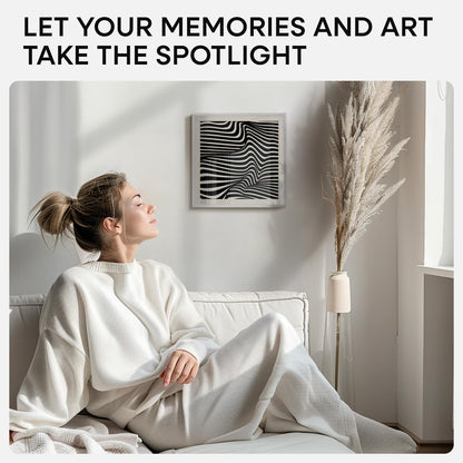 Homeforia 11x11 Picture Frame Silver, High End Metal 11 by 11 Square Frames with Mat 9 x 9 Photo, 11x11 Thin Poster Frame Matted to 9x9 inch Art, Wall Hanging Frame, Tempered Glass, Wall Kit, Set of 1