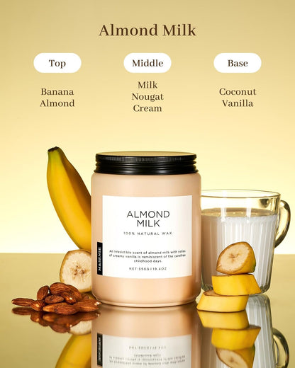 M&SENSE Creamy Vanilla Scented Candles for Home, 19.4oz 110 Hours Long Lasting Non Toxic Natural Organic Soy Wax Relaxing Scented Candle Housewarming Gift for Friends Teachers
