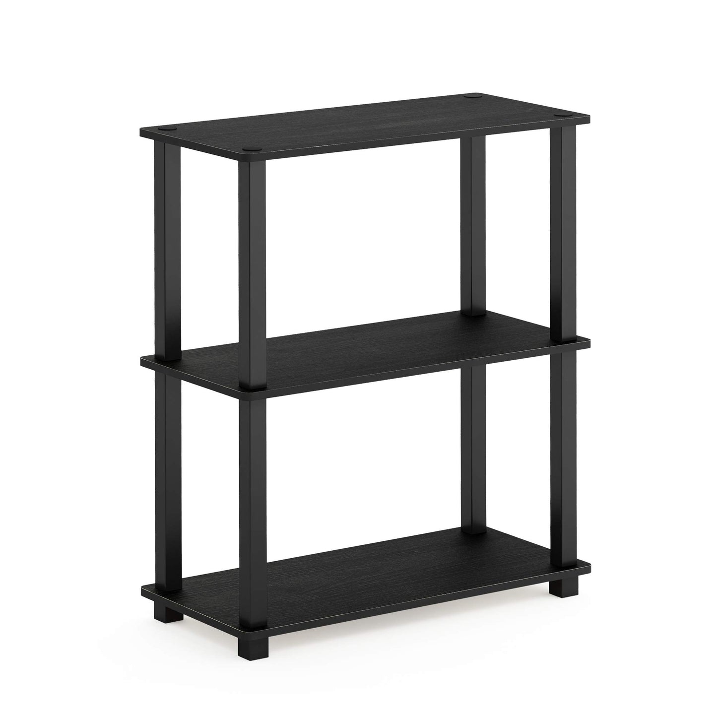 Furinno TURN-S-TUBE Storage Shelves, 3-Tier Book Shelf, Corner Shelf, Toolless Open Shelves, for