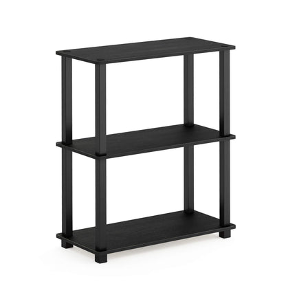 Furinno TURN-S-TUBE Storage Shelves, 3-Tier Book Shelf, Corner Shelf, Toolless Open Shelves, for