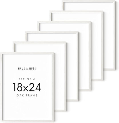 HAUS AND HUES Standalone White Oak Frame Set of 6-18x24