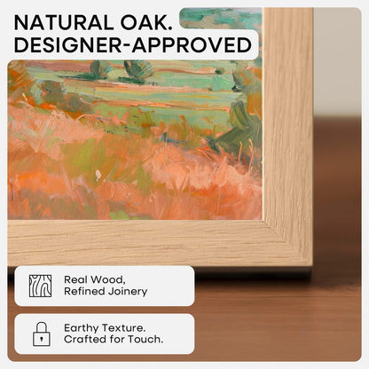 Homeforia A2 Picture Frame Natural Wood, High End Oak 16.5 x 23.4 Wooden Poster Frames Matted to 11.7 by 16.5 Photo, A2 Size Light Wood Frames with Mat A3 for Print, Tempered Glass, Wall Kit, Set of 1