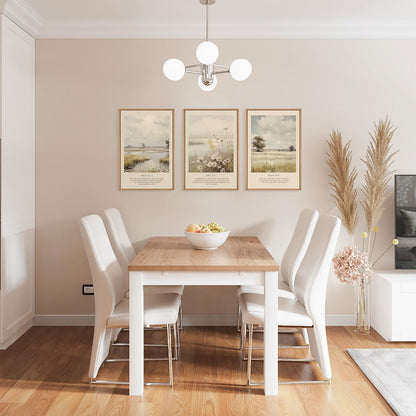 HPINUB Christian Bible Verse Framed Canvas Wall Art Set,Modern Scripture Floral Wall Decor,Vintage Jesus Religious Natural Wildflower Art Print for Living Room,Bedroom,Farmhouse,Prayer Room-24"x36"x3