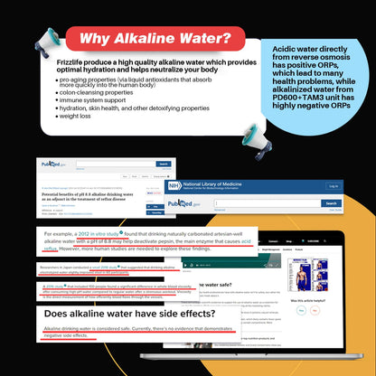 Frizzlife Reverse Osmosis Water Filter - Alkaline Mineral pH+, 600 GPD High Flow, Tankless RO Reverse Osmosis System, Under Sink, Reduce TDS, Compact, 2:1 Drain Ratio, PD600-TAM3