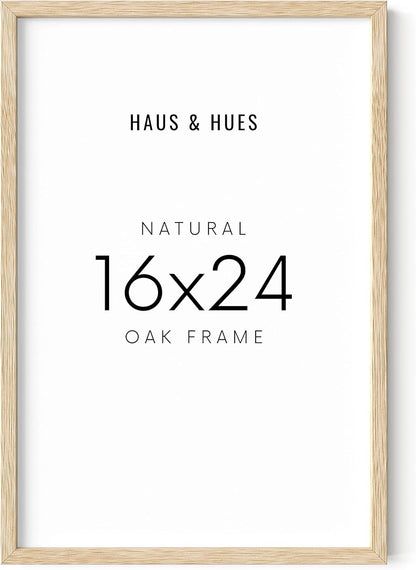 HAUS AND HUES 16x24 Frame - Light Wooden Picture Frame, Set of 1 (Beige)