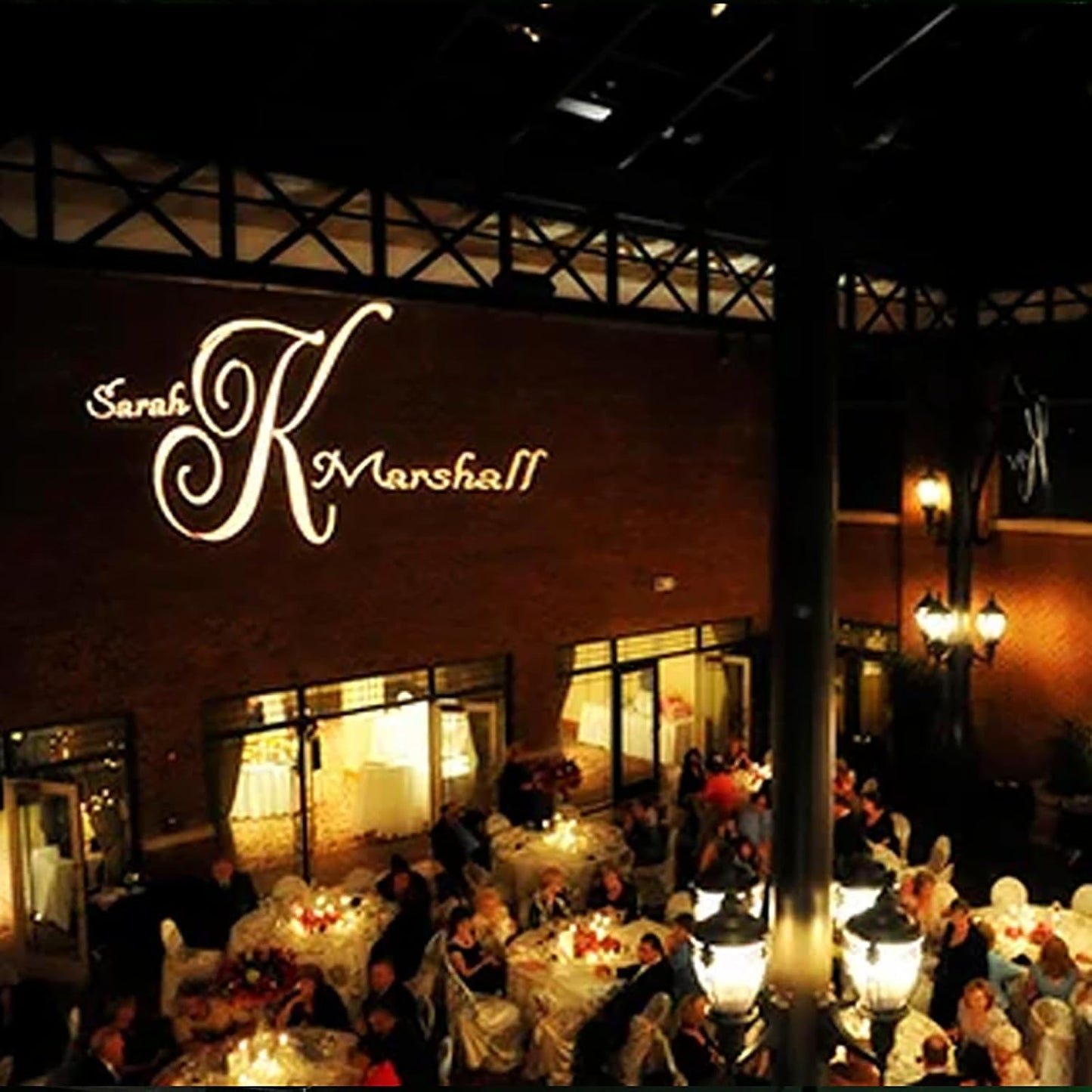 50W LED Logo GOBO Projector DJ Effect Light Including Free Custom Glass GOBO to Project Image for Advertising Business Hotel Company Store Wedding Indoor and Outdoor Use (50W)