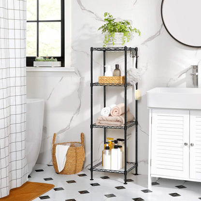 SONGMICS Storage Shelf, Bathroom Shelf for Small Space, 4 Tier