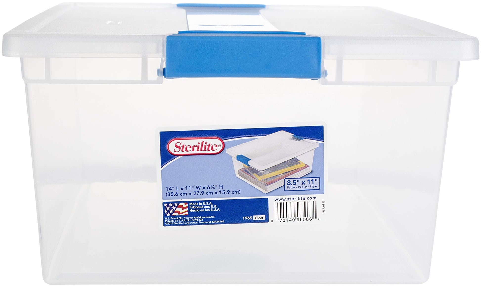 Sterilite Deep Clip Box, Stackable Small Storage Bin with Latching Lid, Plastic Container to