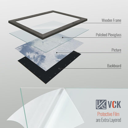 VCK 13x19 Picture Frame Set of 3, Gray Solid Wood Poster Picture Frame, Exclusive Wood Grain, Wall Mounting Hanging