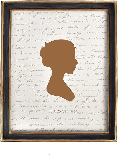 AELS 8x10 Inch Vintage Picture Frame, Elegant Antique Photo Frames with Glass Front, Photo Display, Tabletop Wall Hanging, Gift Ideas, Black with Gold Trim