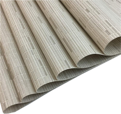 Red-A Placemats Set of 6 for Dining Table Heat-Resistant Washable Place Mats Woven Vinyl Kitchen Table Mats Easy to Clean,Cream