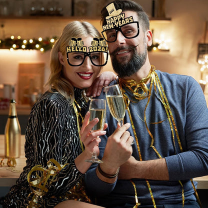 Happy New Year’s Eve Glasses 2026 - Pack Of 12 | New Year’s Eve Party Supplies 2026 | Happy New Year Glasses 2026, Happy New Year Decorations 2026 | New Year’s Glasses, New Year’s Eve Decorations