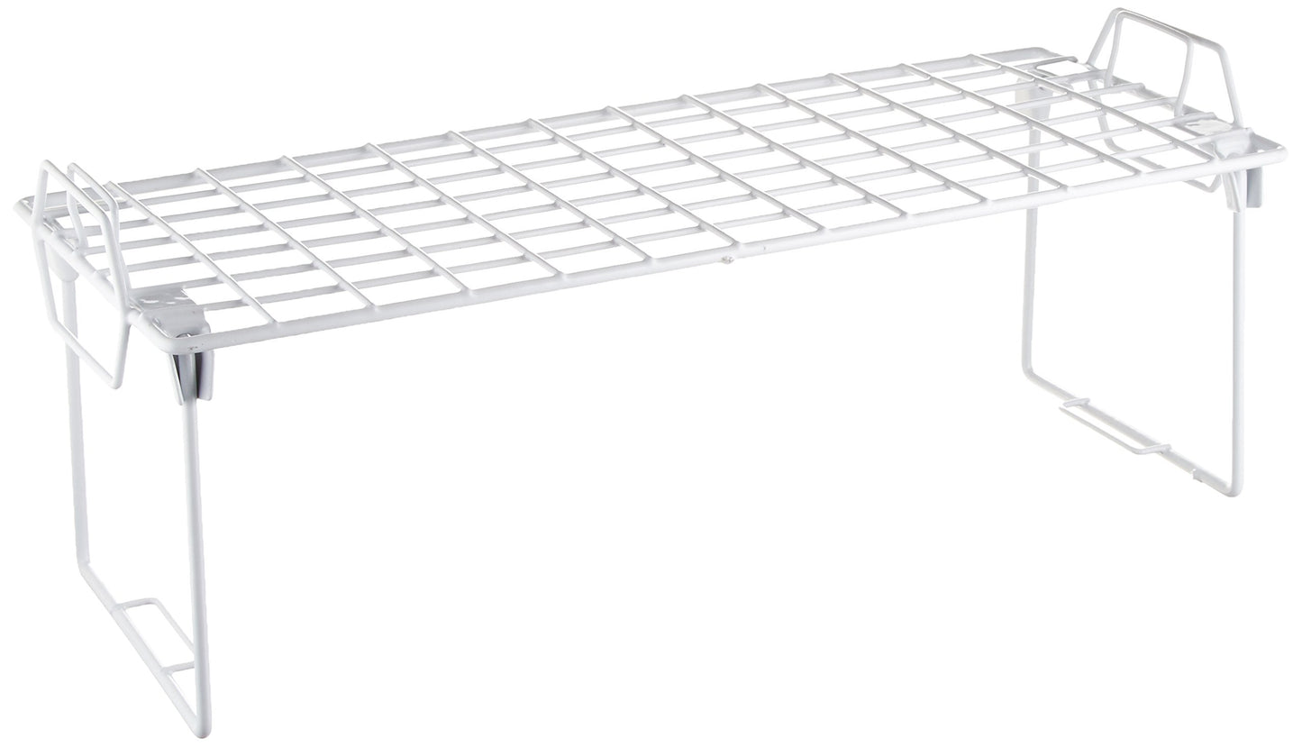 Whitmor Stackable Wire Shelf Organizer, Metal Cabinet Organizer, Space Saving Storage Shelf