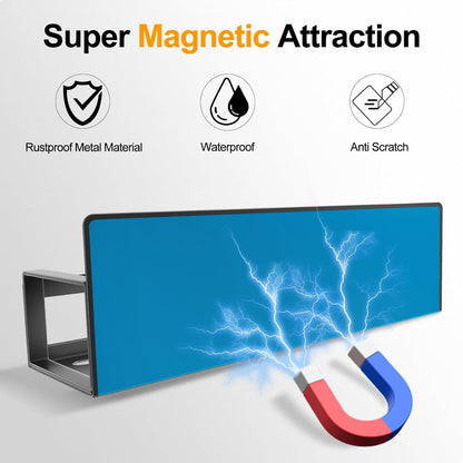 Magnetic Spice Rack for Refrigerator, 2-Pack Metal Spice Organizer for Kitchen Storage Organization, Magnetic Shelf for Fridge Space Saving Seasoning Organizer, Black