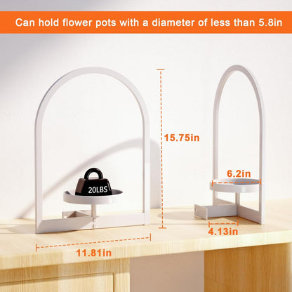 Wall Plant Holder, Wall Planter for Indoor Plants, Window Plant shelves for Multiple Plants Indoor Outdoor, Framed Plant Holder for Home Decor (3 Pack)