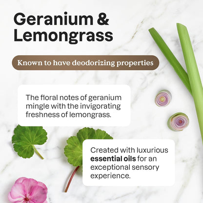 ATTITUDE Fabric Softener with Essential Oils, Vegan, Plant and Mineral-Based Ingredients, HE, Bulk Refill, 80 Loads, Geranium and Lemongrass, 67.6 Fl Oz