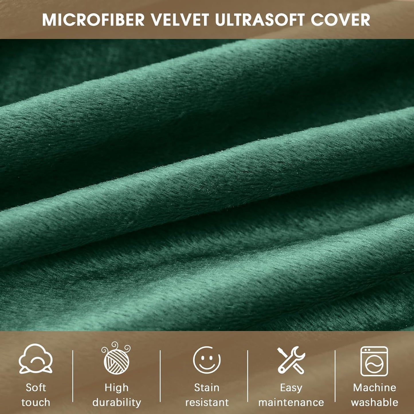 Bean Bag Chairs for Adults - Memory Foam Furniture BeanBag Chair - Kids/Teens Sofa with Soft Micro Fiber Cover - Round Fluffy Couch for Living Room Bedroom College Dorm - 3 ft, Green