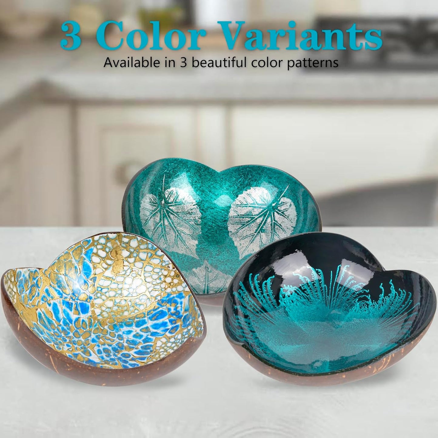 Coconut Bowls Decorative Candy Dish - Heart Acai Bowl, Natural Wooden Candy Dish, Key Bowl Holder for Entryway Table, Yogurt Smoothie Nuts Dessert Container, Rice Fruits Dry Snack Storage Shell Bowls