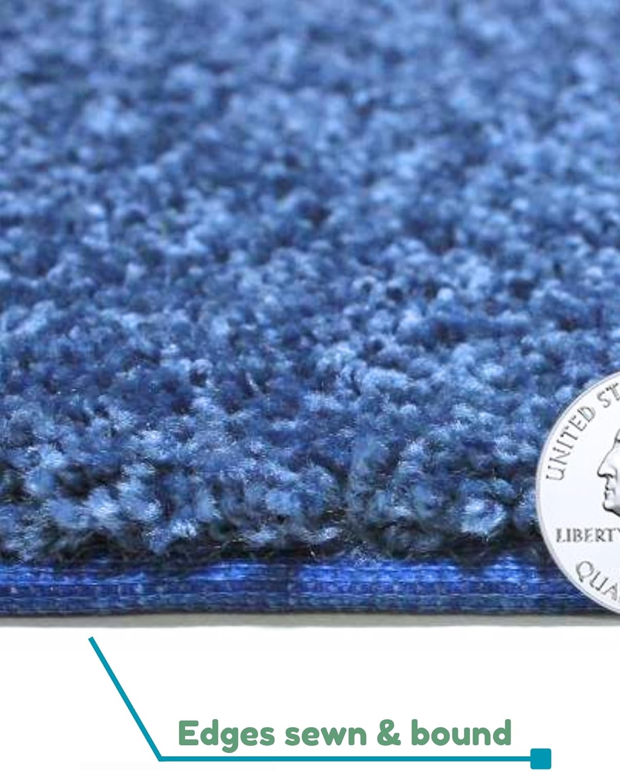 KOECKRITZ Soft and Colorful Kids Classroom Area Rugs (Passes Flammability Pill Test) Many Sizes and Bright Colors to Select from (5' x 5', Royal)