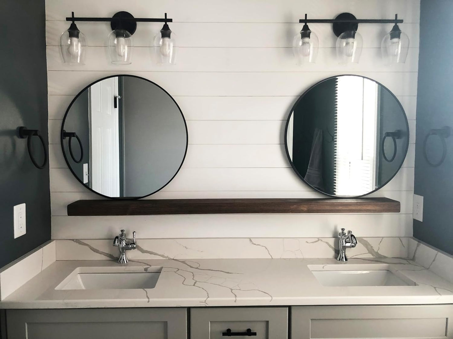 joelsantiques - 60 Inch Wooden Floating Shelves for Wall - 60x6x2 in - Made of Natural Wood - Long Heavy Duty Rustic Wall Shelves for Bedroom - Perfect for Living Room, Kitchen - Mocha