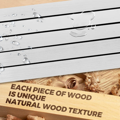 3-Pack Floating Wall Shelves, 24-Inch Rustic White Wooden Shelves for Storage and Décor, Easy Installation for Living Room, Bedroom, and Kitchen