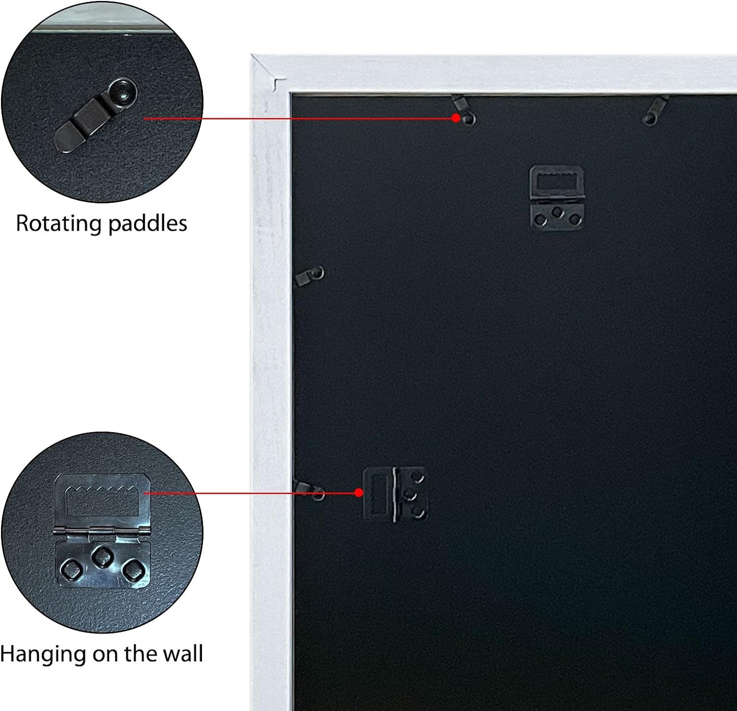 VCK 18x24 Poster Frames 3 Pack White MDF Wood and Polished Plexiglass Frame,Display Pictures in Horizontal and Vertical…