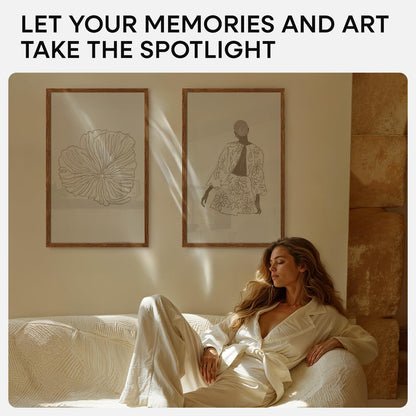 Homeforia 14x22 Picture Frame Brown, High End Dark Oak 14x22 Walnut Wooden Frames with Mat 12x16, 14 x 22 Wood Poster Frame Matted to 12 by 16, 22x14 Hanging Frames, Tempered Glass, Wall Kit, Set of 1