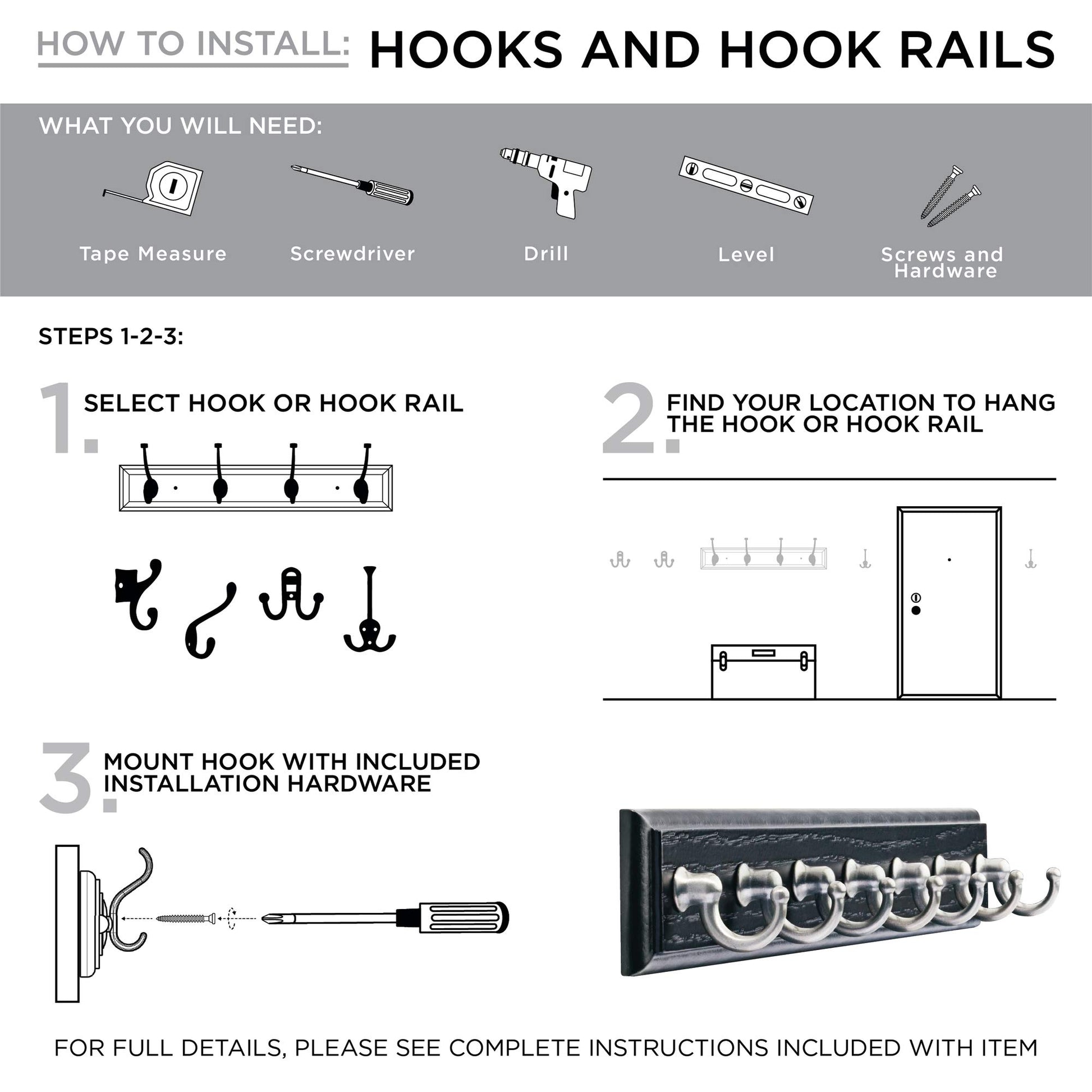 Liberty Hardware 129848 Wall Mounted Coat Rack with 5 Decorative Hooks, 27-Inch, Satin Nickel and