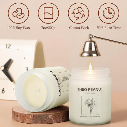 Candles for Home Scented,Lavender Candle Gifts Set,Made with Natural Soy Wax & Essential Oils, 6 Pack 42 Oz Candles Gifts for Women, Ideal for Birthday, Valentine's Day, Thanksgiving