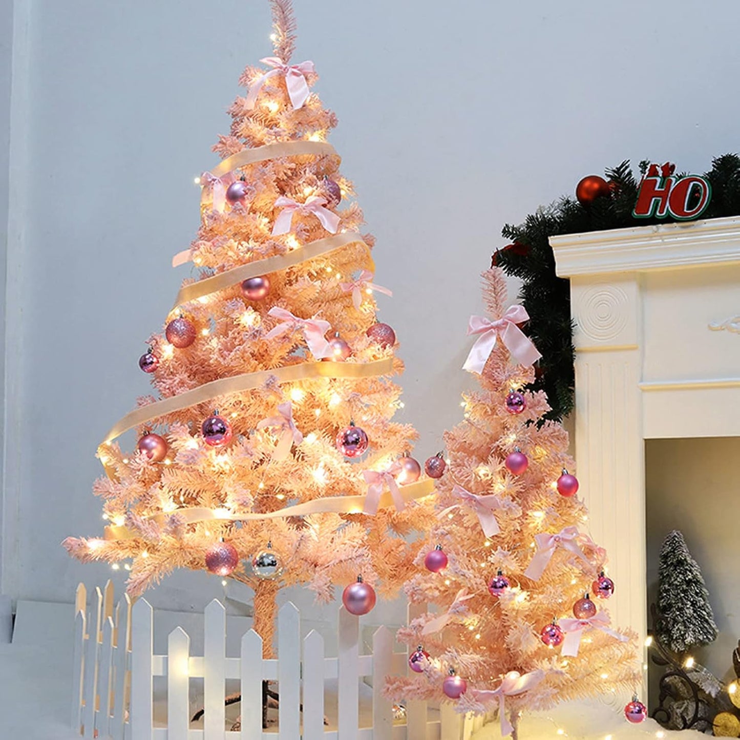 Minetom Clear Christmas String Lights 100 Count 26.5 Feet Incandescent Bulb Mini Lights for Indoor Xmas Tree Garland Birthday Wedding Party Festival Decoration, 2 Pack White Wire