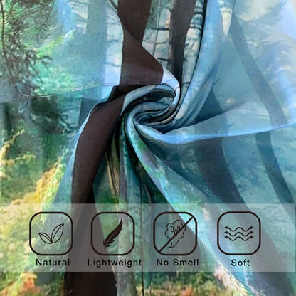 Llamazing Forest Tapestry Home Decor Landscape Living Room Bedroom Decoration Magic Tapestry Curtain (Morning Forest, 78''L×60''W)