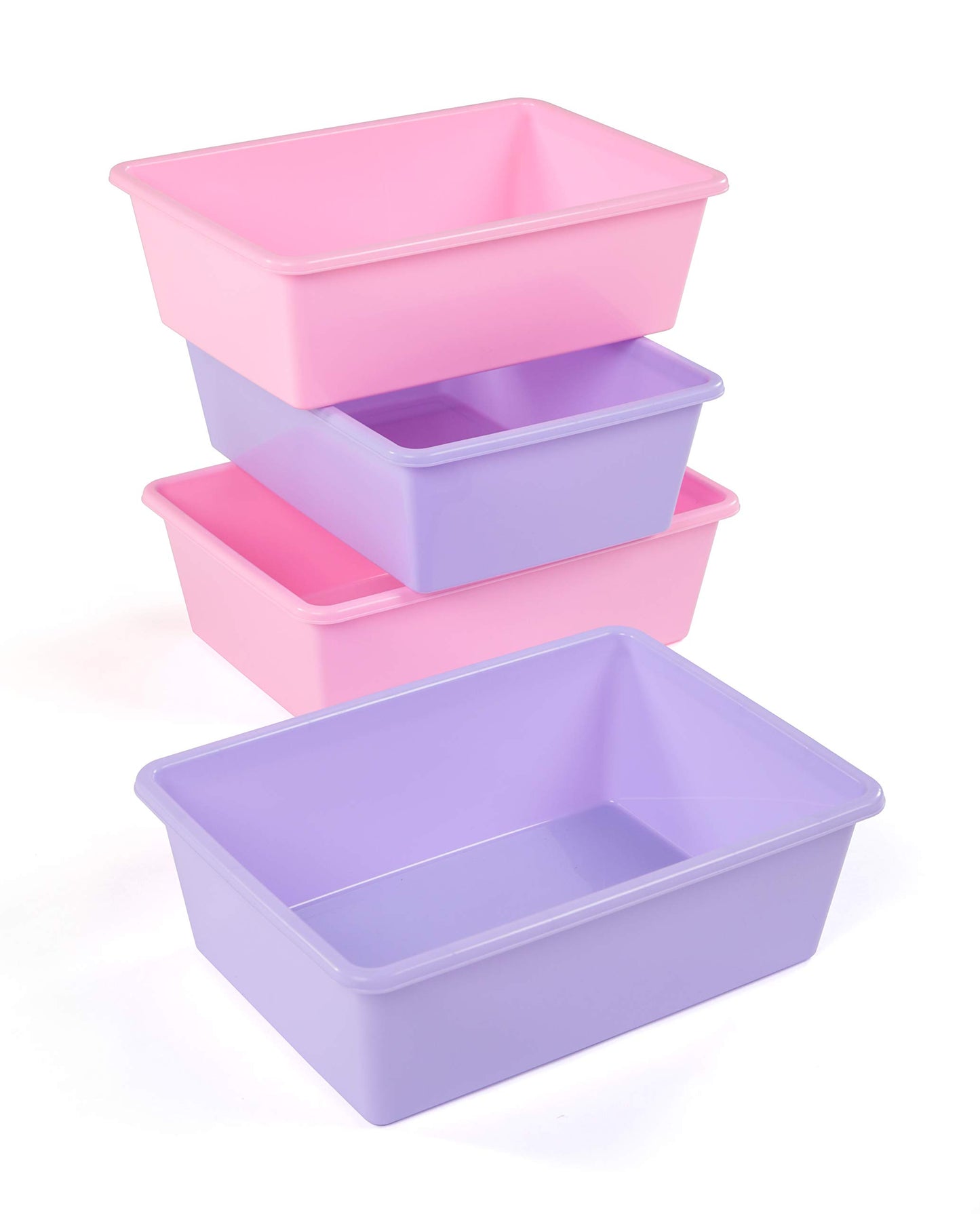 Humble Crew Plastic Storage Bins for Kids, Large Removable Toy Organizer