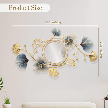 Lucky Monet Wall Art Decor Large Metal Wall Art Modern Geometric Circular Decor Wall Sculptures Wall Hanging Decoration for Living Room Dinning Room Bedroom Entryway Kitchen (Style 3)