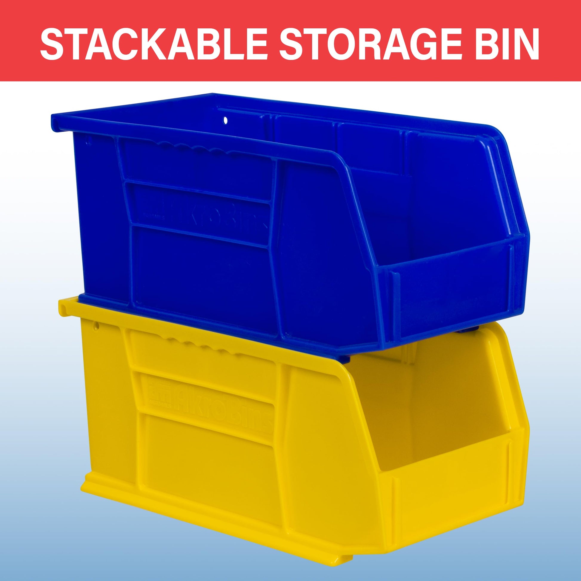 Akro-Mils 30230 AkroBins Plastic Storage Bins, 11"x5"x5", Black, 12-Pack