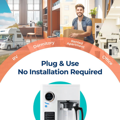 Bluevua RO100ROPOT-UV Reverse Osmosis System Countertop Water Filter - 6 Stage Purification with UV and Remineralization, Counter RO Filtration, Portable Water Purifier