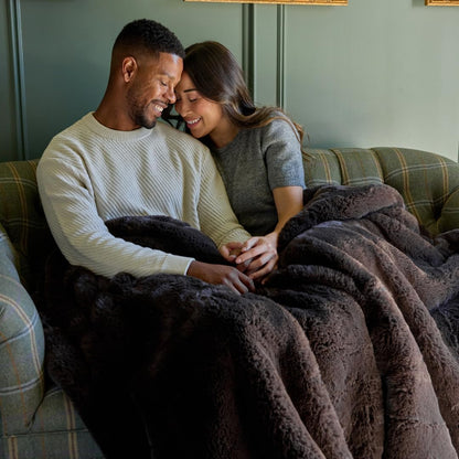 Nuzzie Snuggle Luxe Premium Soft Eco-Conscious Cozy Throw Blanket for Perfect Comfort - Mocha (90"x108")