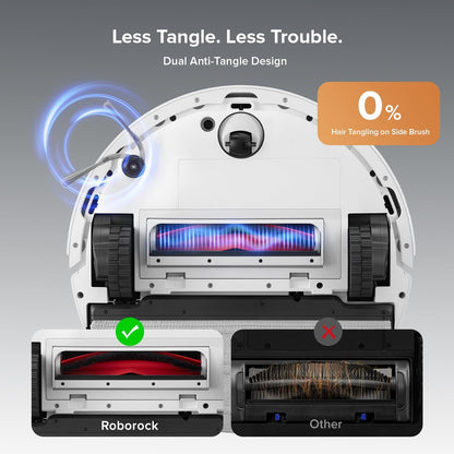 roborock Q10 S5+ Robot Vacuum and Mop with Self-Emptying, 10,000Pa Suction, Upgraded from Q8 max+, Obstacle Avoidance, Sonic Mopping, Dual Anti-Tangle Design, Auto Mop Lifting, Ideal for Pet Hair